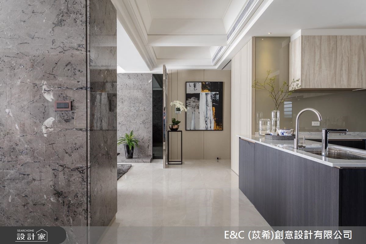 32坪中古屋(5~15年)＿飯店風玄關廚房案例圖片＿苡希E&C創意設計有限公司＿苡希_04.台北_32坪飯店風之8