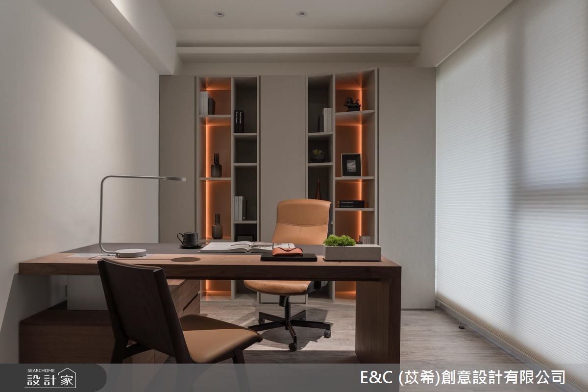 45坪新成屋(5年以下)＿飯店風書房案例圖片＿苡希E&C創意設計有限公司＿苡希_06.新北_45坪飯店風之21