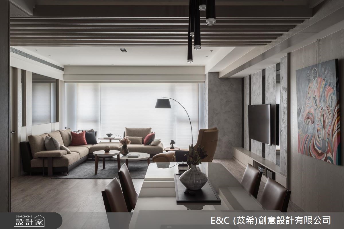 45坪新成屋(5年以下)＿飯店風客廳餐廳案例圖片＿苡希E&C創意設計有限公司＿苡希_06.新北_45坪飯店風之10