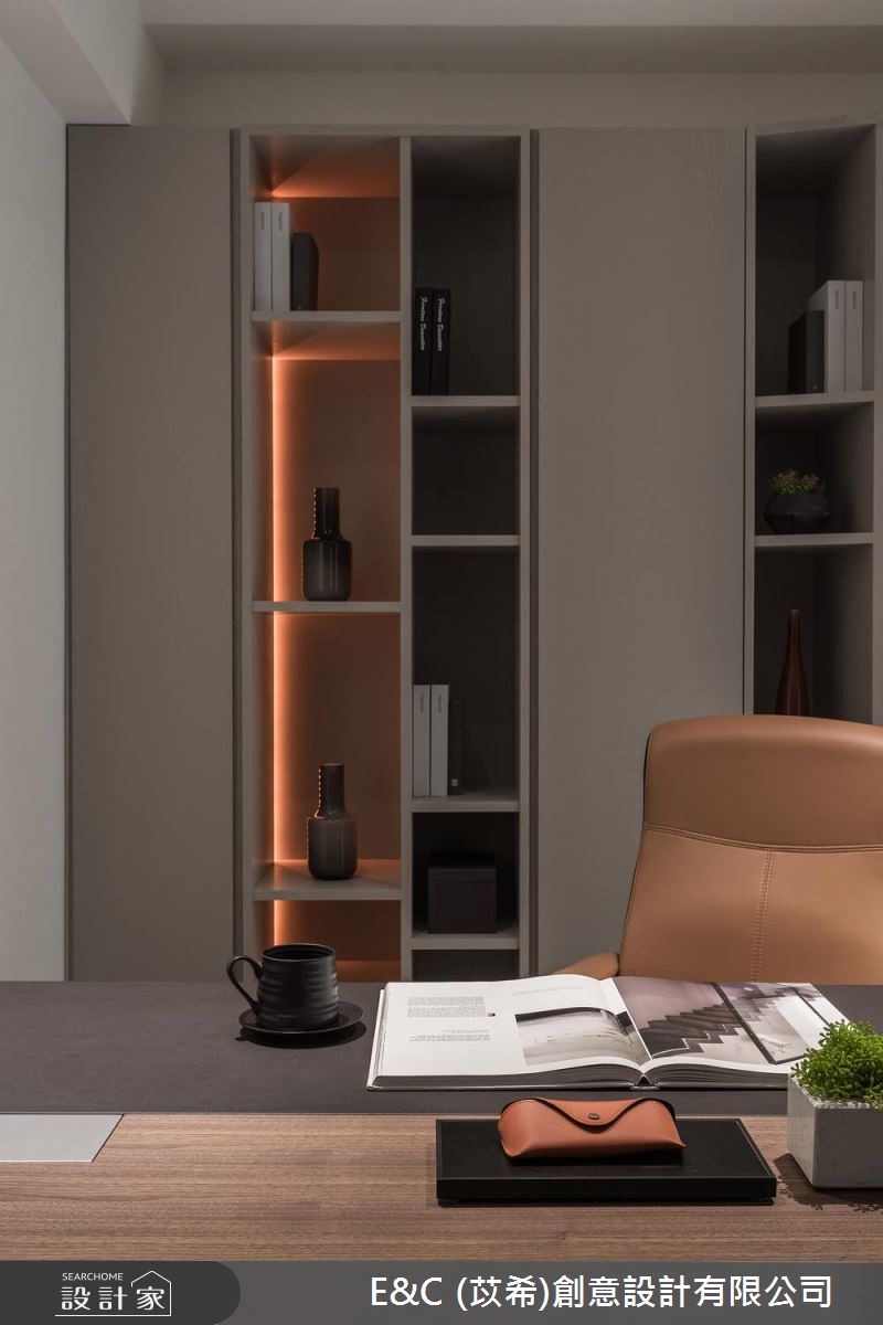 45坪新成屋(5年以下)＿飯店風書房案例圖片＿苡希E&C創意設計有限公司＿苡希_06.新北_45坪飯店風之22