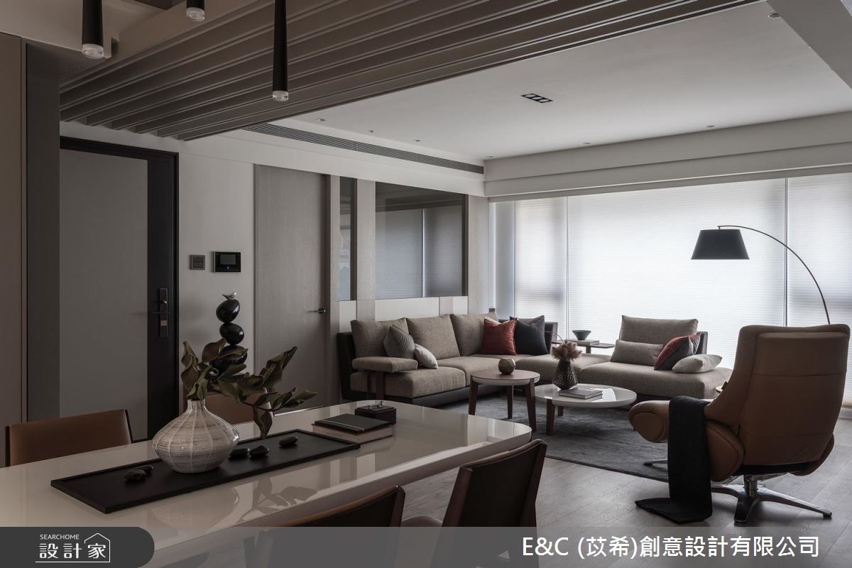 45坪新成屋(5年以下)＿飯店風客廳餐廳案例圖片＿苡希E&C創意設計有限公司＿苡希_06.新北_45坪飯店風之11