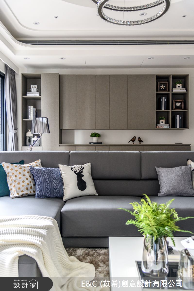 37坪新成屋(5年以下)＿現代風客廳案例圖片＿苡希E&C創意設計有限公司＿苡希_07.桃園_37坪現代風之15