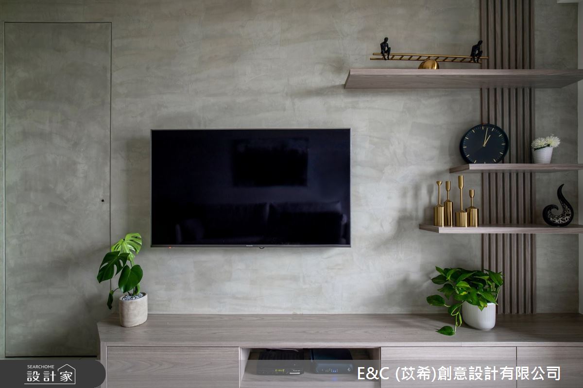 22坪新成屋(5年以下)＿混搭風客廳案例圖片＿苡希E&C創意設計有限公司＿苡希_08.台北_22坪混搭風之5