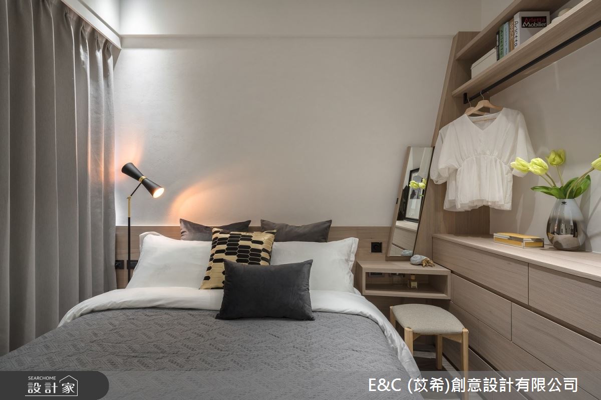 14坪預售屋＿現代風臥室案例圖片＿苡希E&C創意設計有限公司＿苡希_10.新北_14坪現代風之14