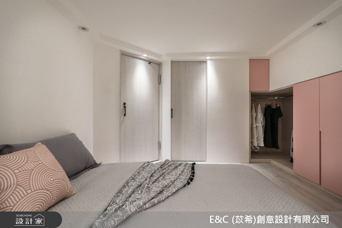 28坪新成屋(5年以下)＿簡約風臥室案例圖片＿苡希E&C創意設計有限公司＿苡希_11.新北_28坪簡約風之18