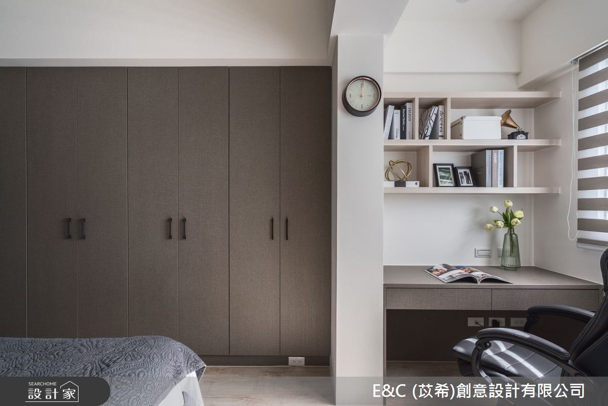 34坪老屋(41~50年)＿簡約風臥室案例圖片＿苡希E&C創意設計有限公司＿苡希_12.台北_34坪簡約風之25