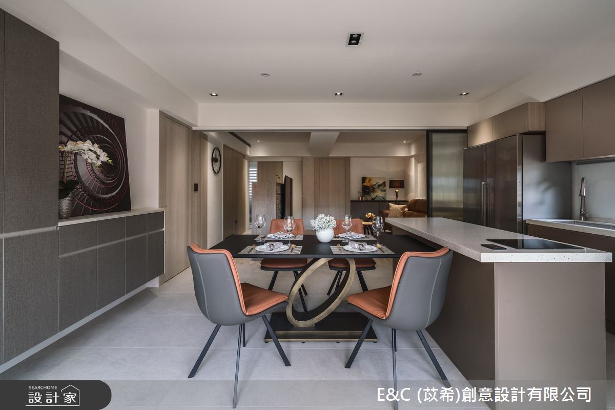 34坪老屋(41~50年)＿簡約風餐廳中島案例圖片＿苡希E&C創意設計有限公司＿苡希_12.台北_34坪簡約風之10