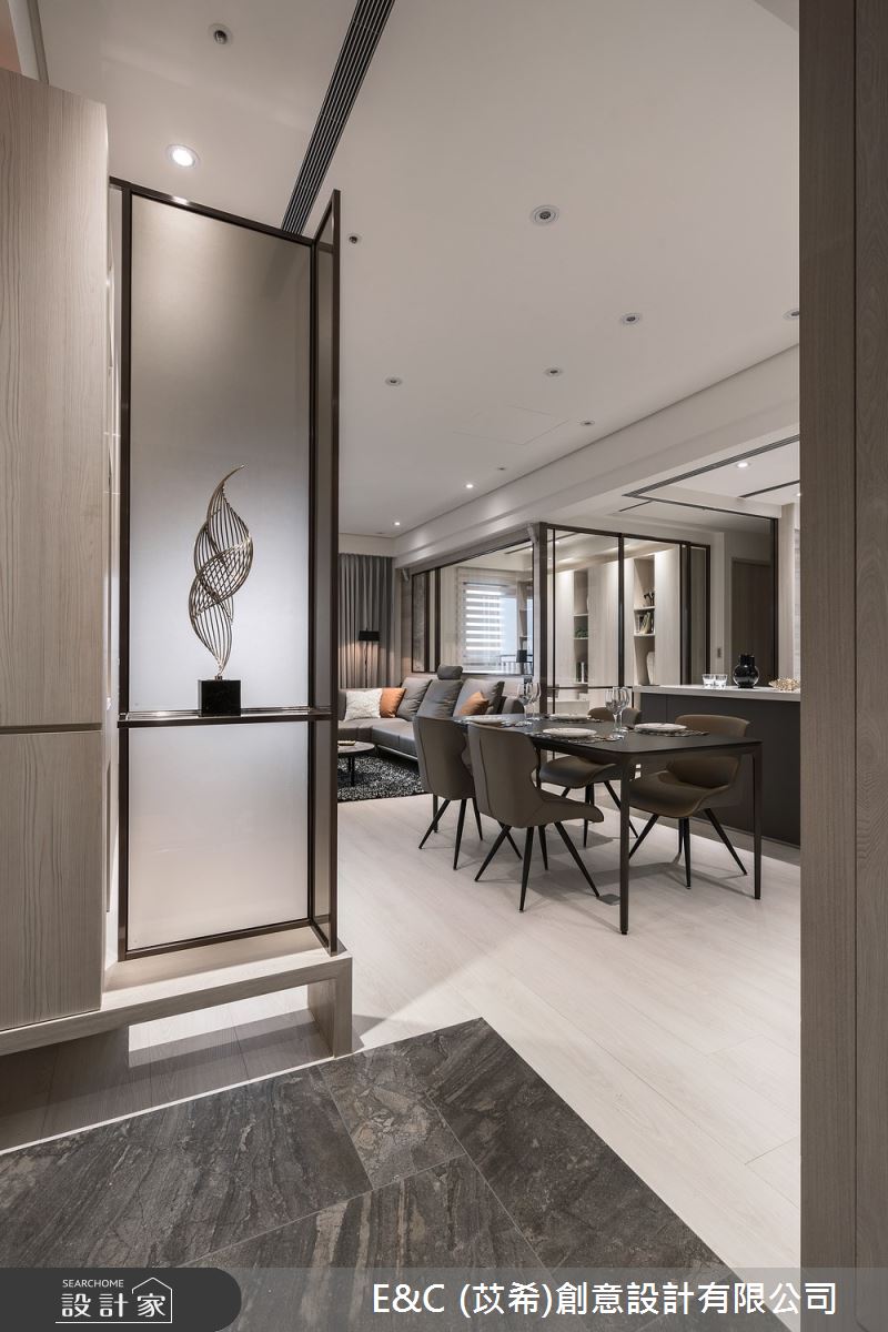 35坪新成屋(5年以下)＿飯店風玄關案例圖片＿苡希E&C創意設計有限公司＿苡希_14.新北_35坪飯店風之1