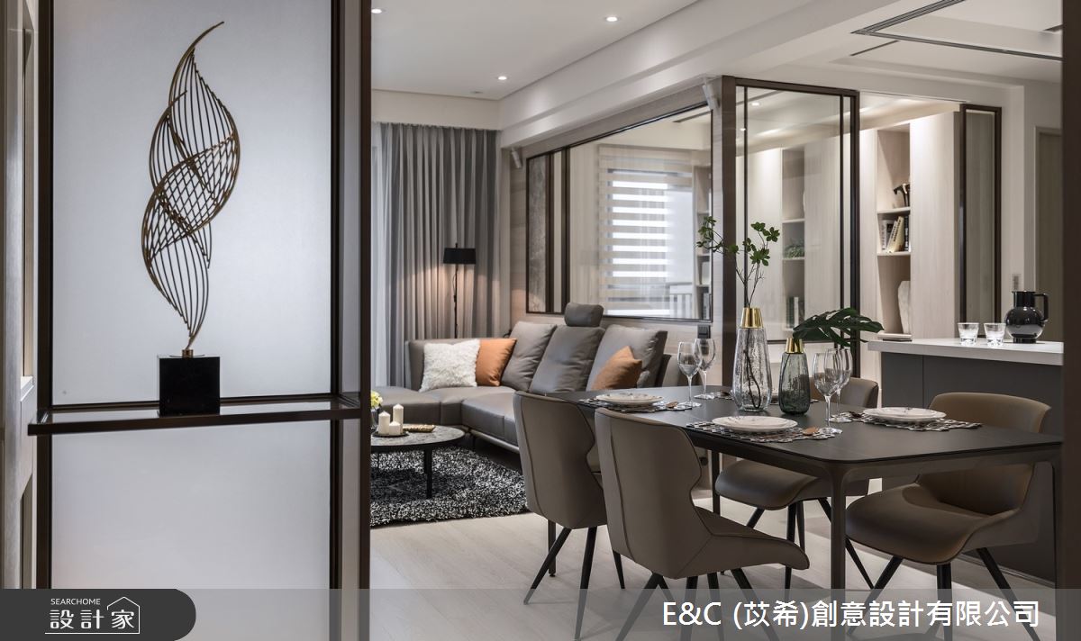 35坪新成屋(5年以下)＿飯店風玄關案例圖片＿苡希E&C創意設計有限公司＿苡希_14.新北_35坪飯店風之2