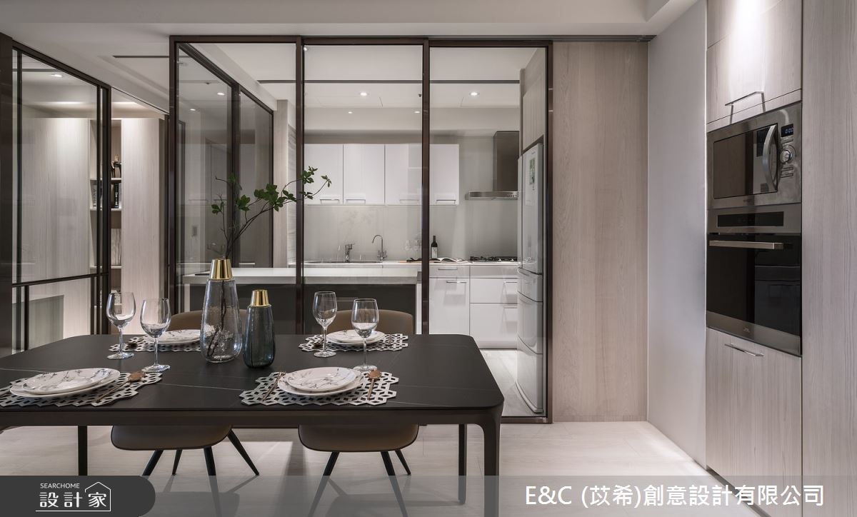 35坪新成屋(5年以下)＿飯店風餐廳案例圖片＿苡希E&C創意設計有限公司＿苡希_14.新北_35坪飯店風之5