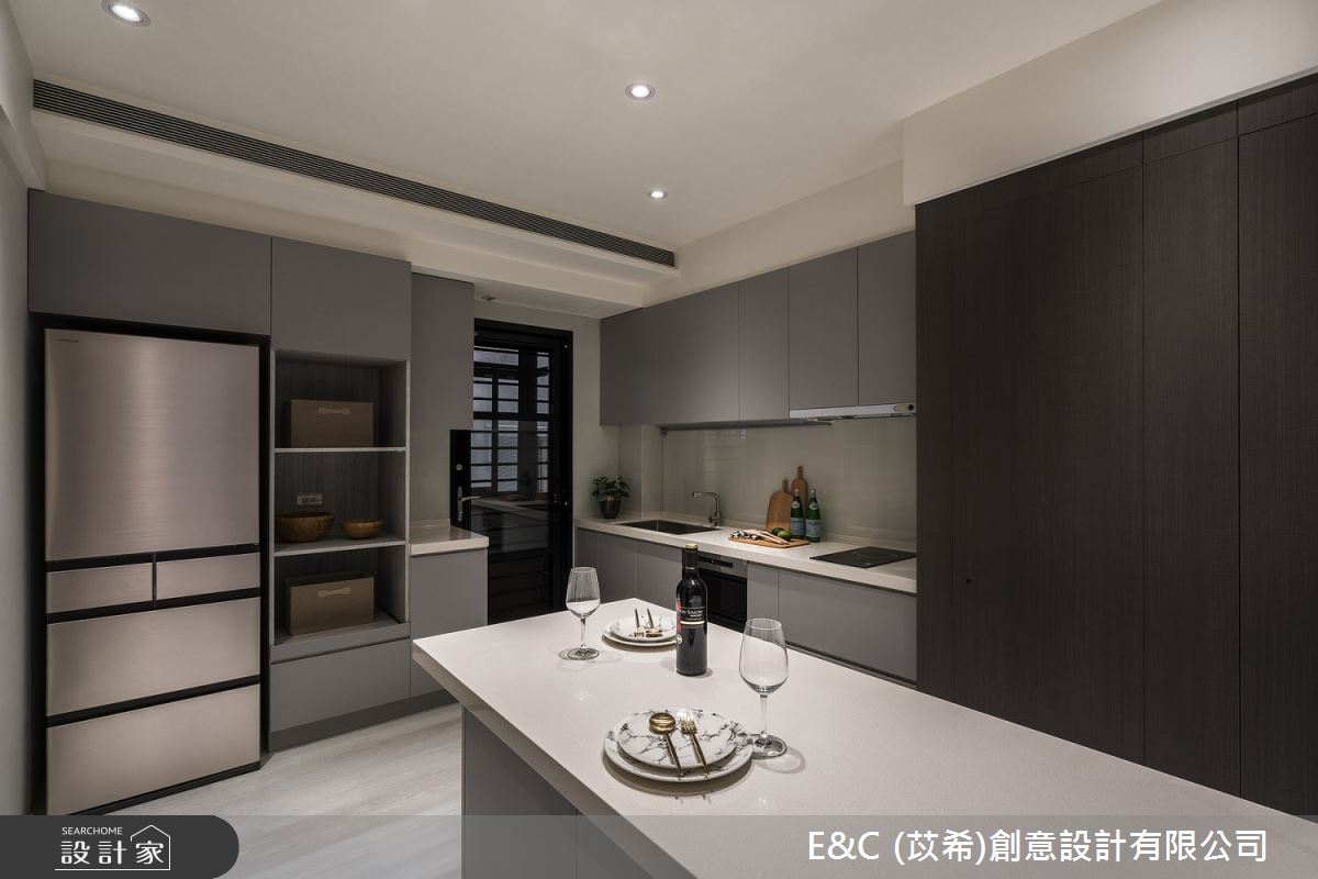 19坪老屋(31~40年)＿現代風餐廳廚房中島案例圖片＿苡希E&C創意設計有限公司＿苡希_17.台北_19坪現代風之14