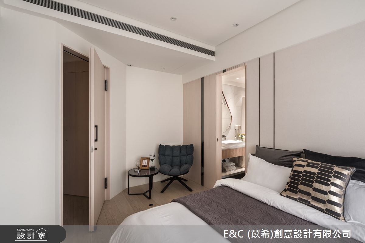 33坪中古屋(5~15年)＿飯店風臥室案例圖片＿苡希E&C創意設計有限公司＿苡希_18.新北_33坪飯店風之32