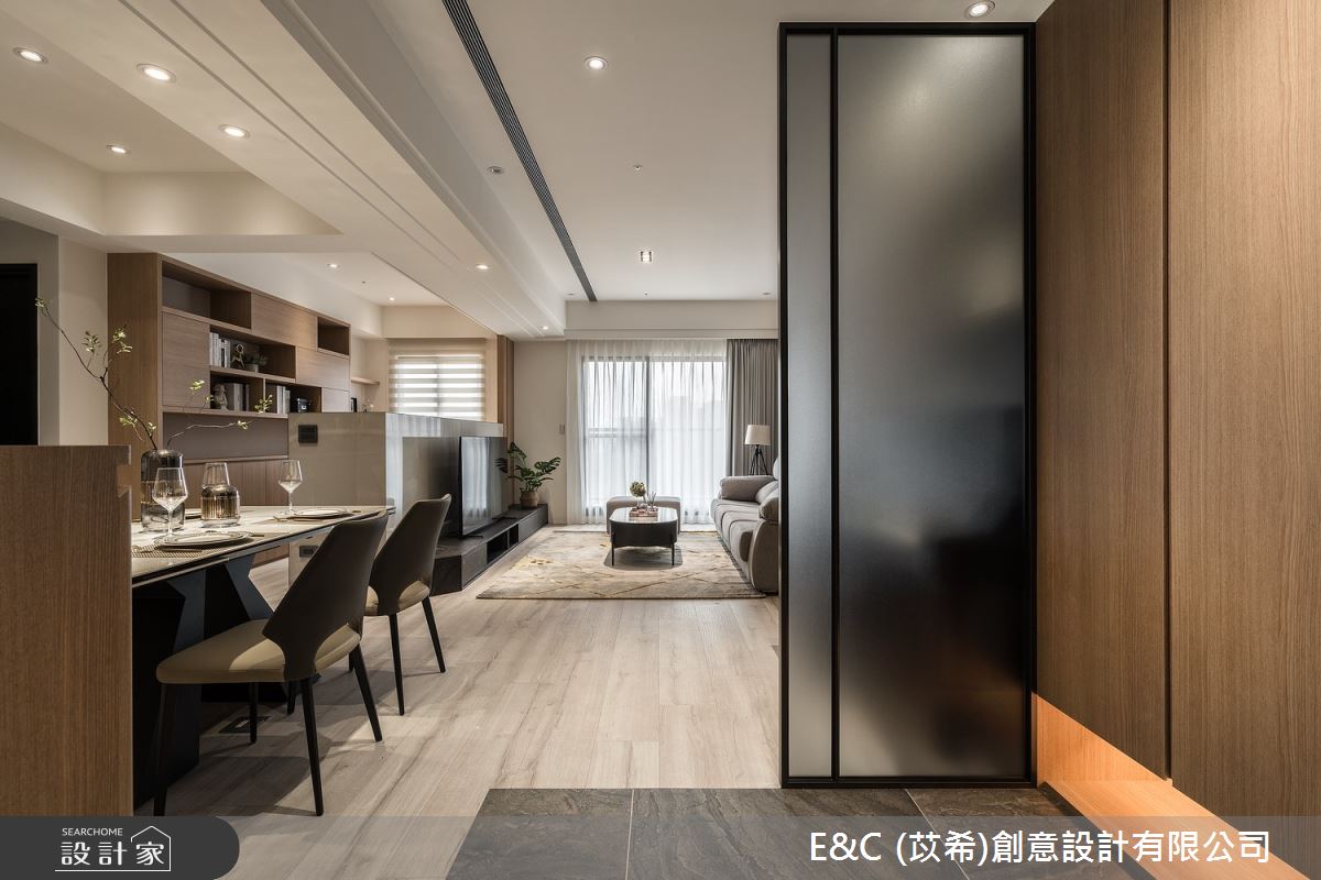 30坪新成屋(5年以下)＿現代風玄關客廳餐廳案例圖片＿苡希E&C創意設計有限公司＿苡希_19.桃園_30坪現代風之1
