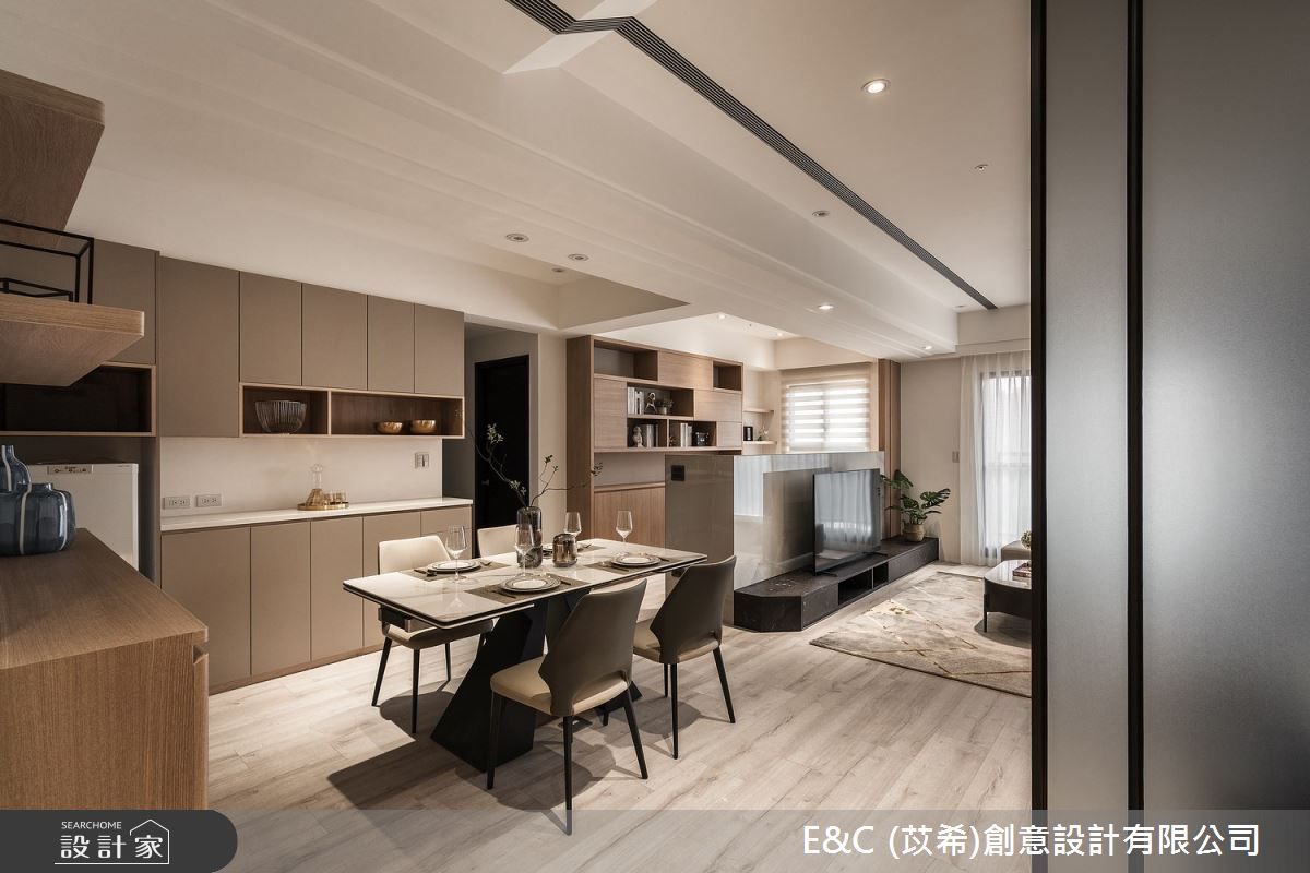 30坪新成屋(5年以下)＿現代風客廳餐廳案例圖片＿苡希E&C創意設計有限公司＿苡希_19.桃園_30坪現代風之2