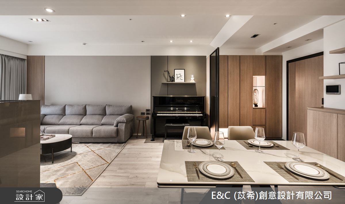 30坪新成屋(5年以下)＿現代風客廳餐廳案例圖片＿苡希E&C創意設計有限公司＿苡希_19.桃園_30坪現代風之8