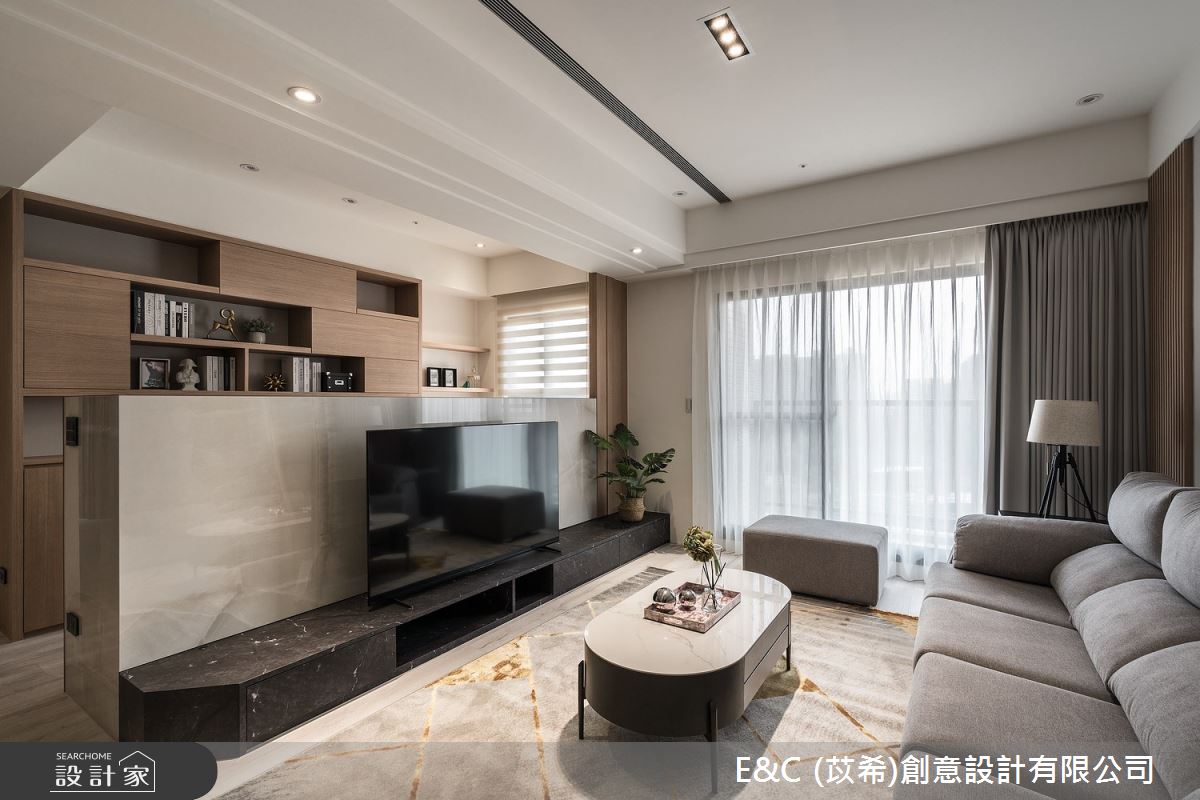 30坪新成屋(5年以下)＿現代風客廳案例圖片＿苡希E&C創意設計有限公司＿苡希_19.桃園_30坪現代風之10
