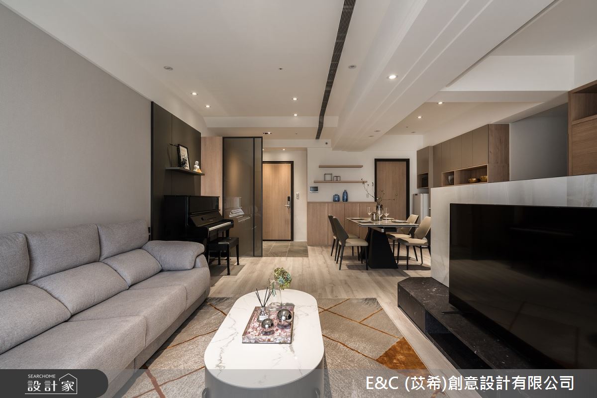 30坪新成屋(5年以下)＿現代風玄關客廳餐廳案例圖片＿苡希E&C創意設計有限公司＿苡希_19.桃園_30坪現代風之11