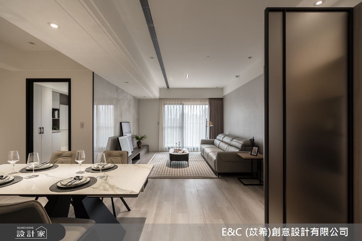 30坪新成屋(5年以下)＿現代風客廳餐廳案例圖片＿苡希E&C創意設計有限公司＿苡希_20.桃園_30坪現代風之2