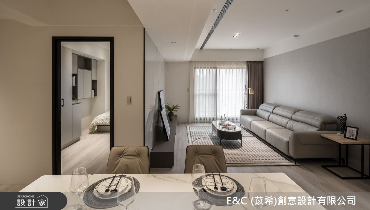 30坪新成屋(5年以下)＿現代風客廳餐廳臥室案例圖片＿苡希E&C創意設計有限公司＿苡希_20.桃園_30坪現代風之10