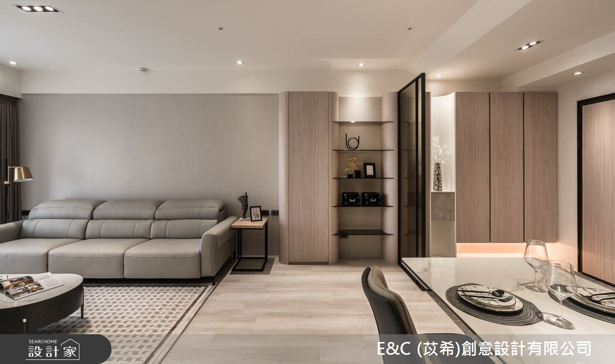 30坪新成屋(5年以下)＿現代風玄關客廳餐廳案例圖片＿苡希E&C創意設計有限公司＿苡希_20.桃園_30坪現代風之3