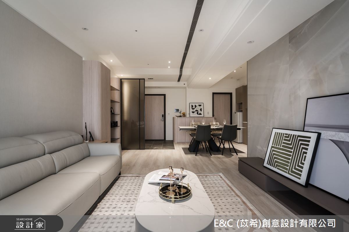30坪新成屋(5年以下)＿現代風玄關客廳餐廳案例圖片＿苡希E&C創意設計有限公司＿苡希_20.桃園_30坪現代風之6