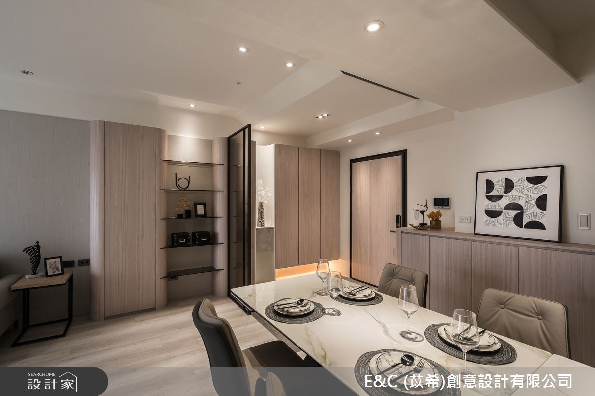 30坪新成屋(5年以下)＿現代風玄關餐廳案例圖片＿苡希E&C創意設計有限公司＿苡希_20.桃園_30坪現代風之5