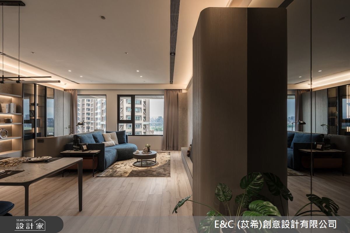 中古屋(5~15年)＿現代風客廳餐廳案例圖片＿苡希E&C創意設計有限公司＿苡希_21.新北_22.6坪現代風之3