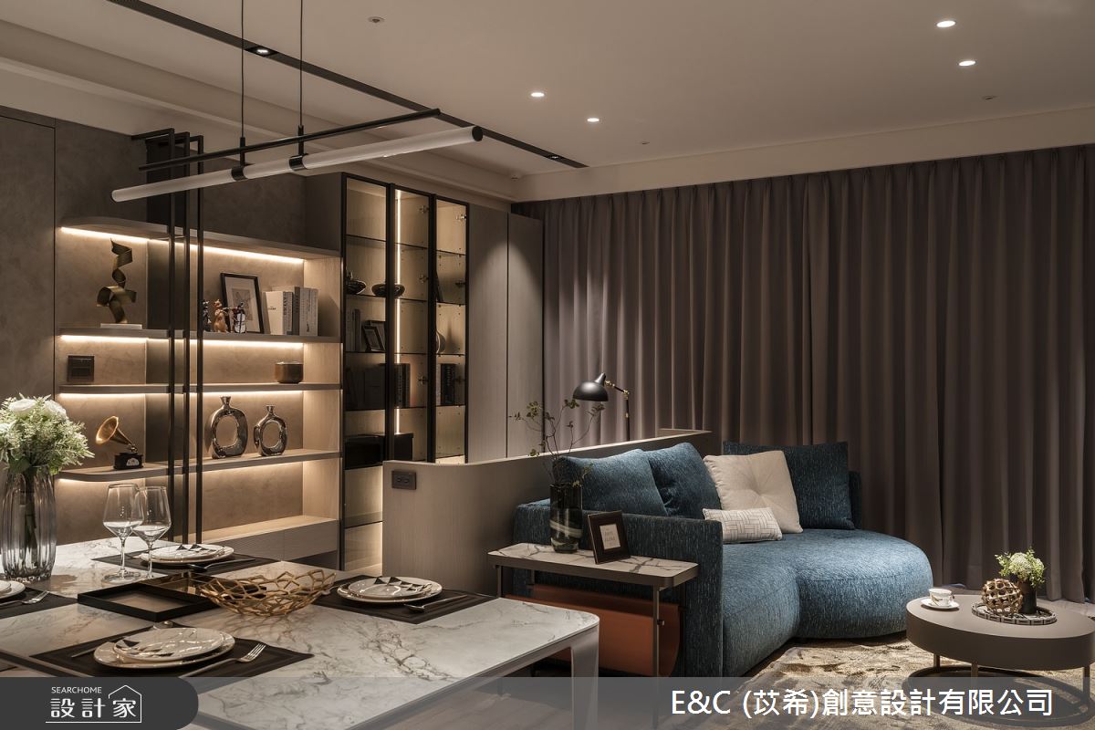 中古屋(5~15年)＿現代風客廳餐廳書房案例圖片＿苡希E&C創意設計有限公司＿苡希_21.新北_22.6坪現代風之5