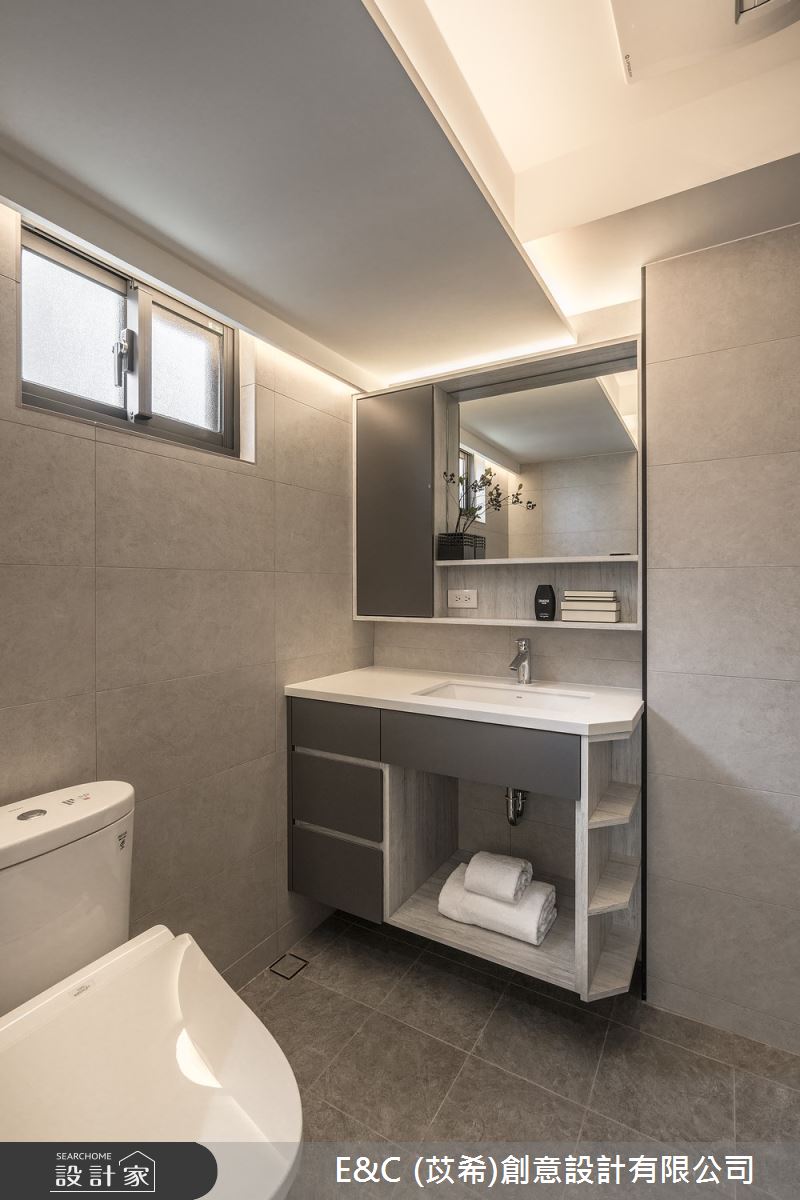 27坪老屋(16~30年)＿現代風浴室案例圖片＿苡希E&C創意設計有限公司＿苡希_22.新北_27坪現代風之23