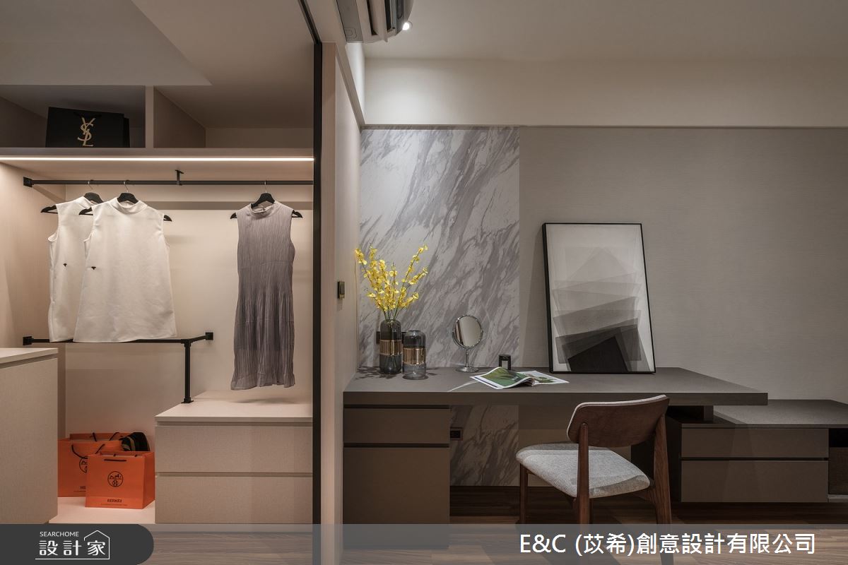 45坪老屋(41~50年)＿現代風臥室更衣間案例圖片＿苡希E&C創意設計有限公司＿苡希_23.台北_45坪現代風之25
