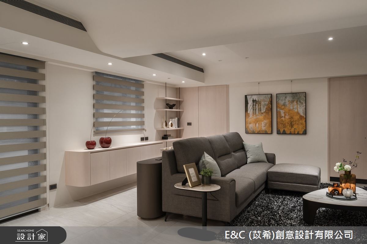 45坪老屋(41~50年)＿現代風客廳案例圖片＿苡希E&C創意設計有限公司＿苡希_23.台北_45坪現代風之4