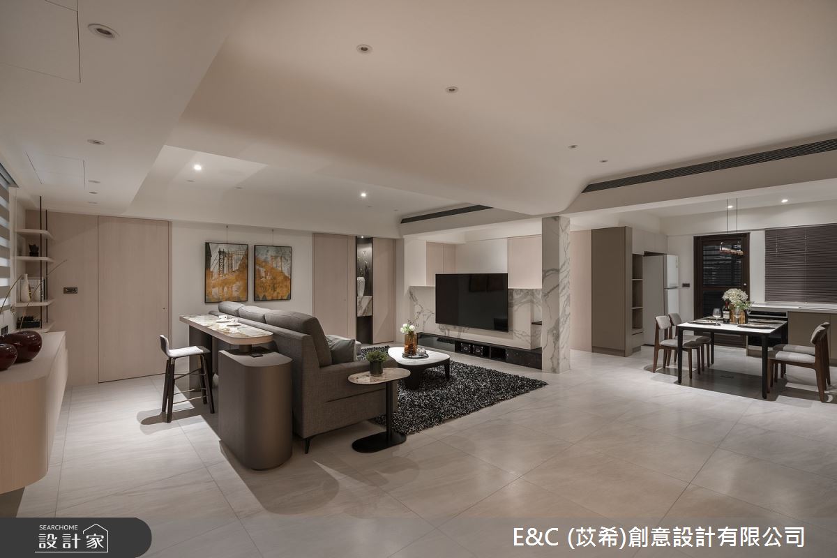 45坪老屋(41~50年)＿現代風客廳餐廳案例圖片＿苡希E&C創意設計有限公司＿苡希_23.台北_45坪現代風之7
