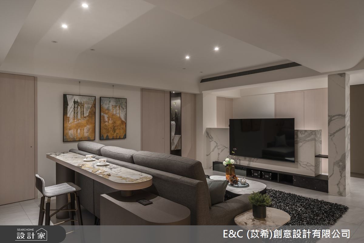 45坪老屋(41~50年)＿現代風客廳案例圖片＿苡希E&C創意設計有限公司＿苡希_23.台北_45坪現代風之6