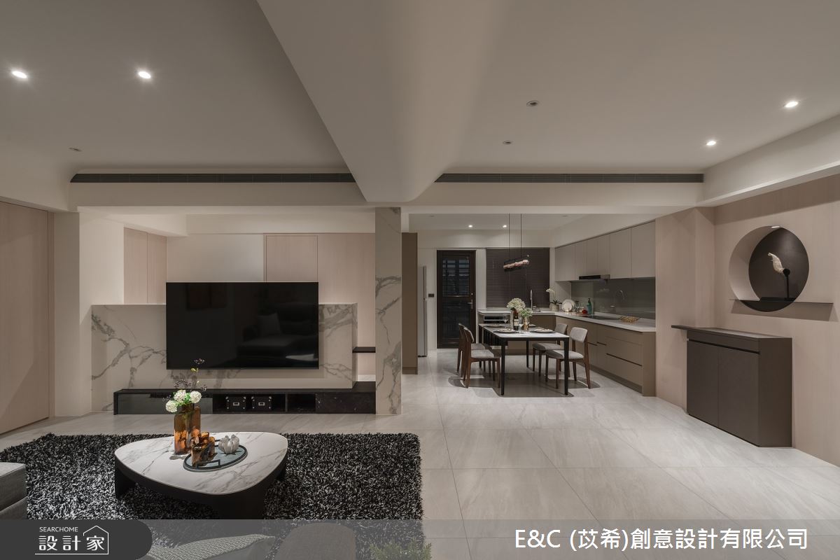 45坪老屋(41~50年)＿現代風客廳餐廳廚房案例圖片＿苡希E&C創意設計有限公司＿苡希_23.台北_45坪現代風之8