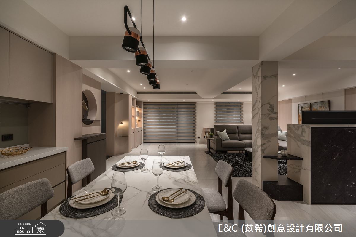 45坪老屋(41~50年)＿現代風客廳餐廳案例圖片＿苡希E&C創意設計有限公司＿苡希_23.台北_45坪現代風之12