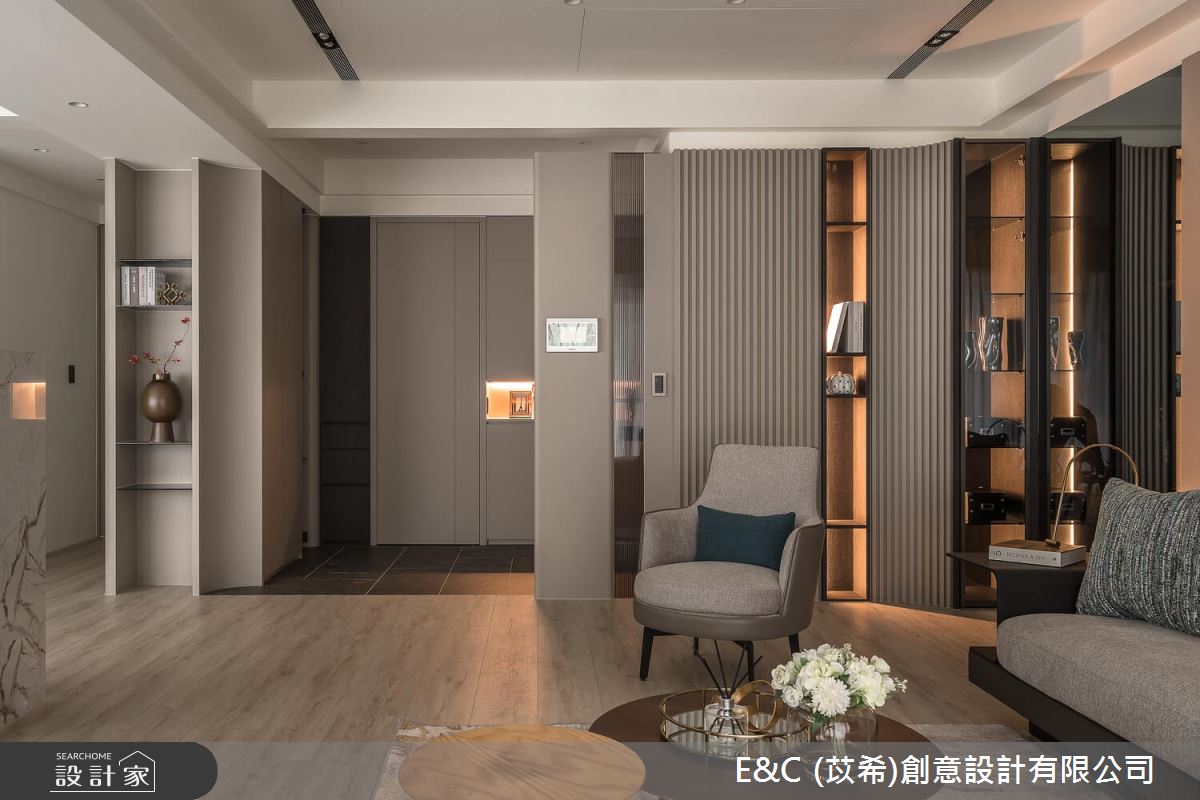 41坪新成屋(5年以下)＿現代風玄關客廳案例圖片＿苡希E&C創意設計有限公司＿苡希_25.新北_41坪現代風之5