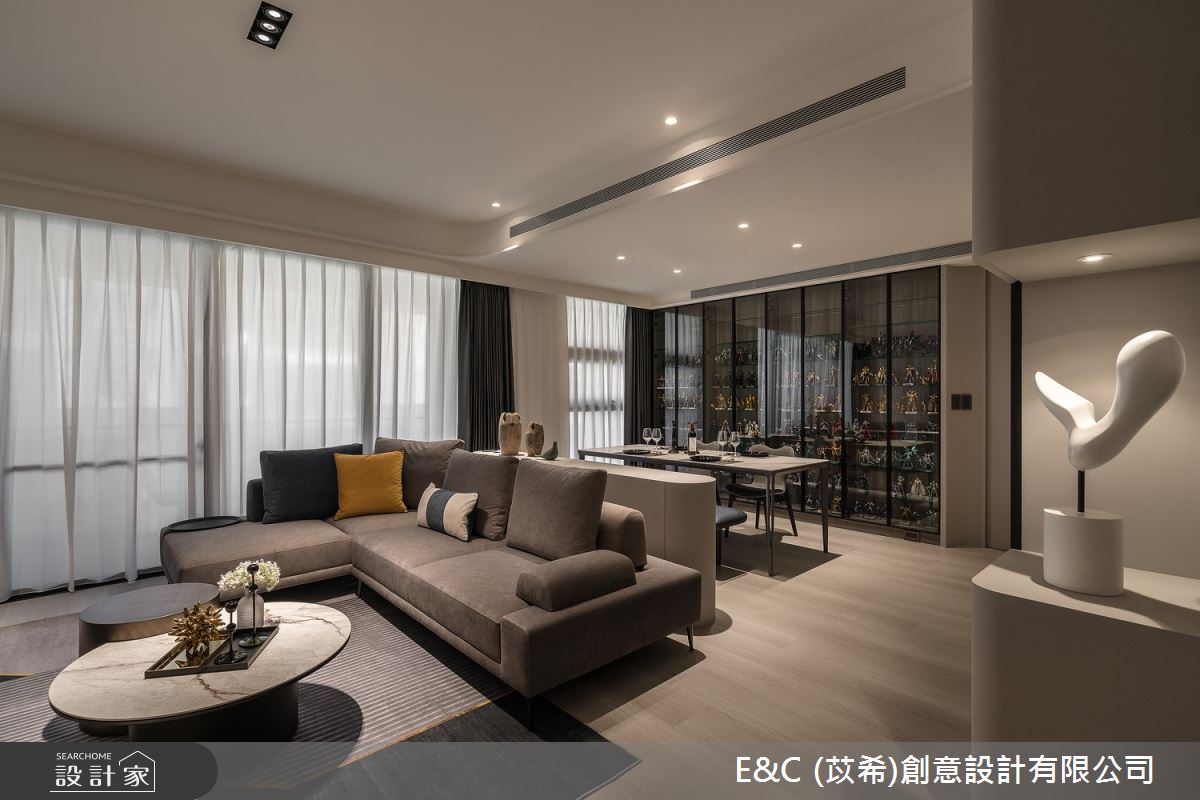 45坪新古屋(10年以下)＿現代風客廳餐廳案例圖片＿苡希E&C創意設計有限公司＿苡希_26.新北_45坪現代風之6