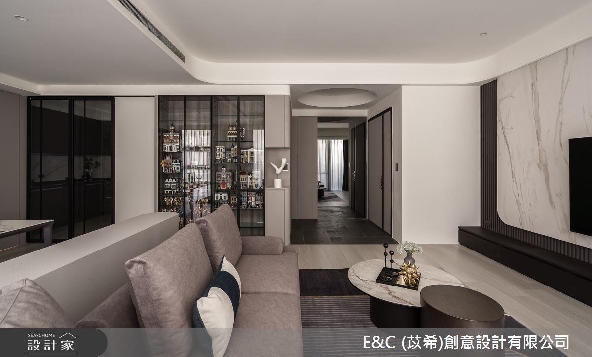 45坪新古屋(10年以下)＿現代風玄關客廳案例圖片＿苡希E&C創意設計有限公司＿苡希_26.新北_45坪現代風之9