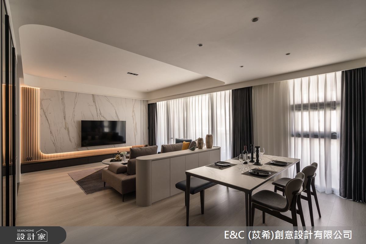 45坪新古屋(10年以下)＿現代風客廳餐廳案例圖片＿苡希E&C創意設計有限公司＿苡希_26.新北_45坪現代風之10