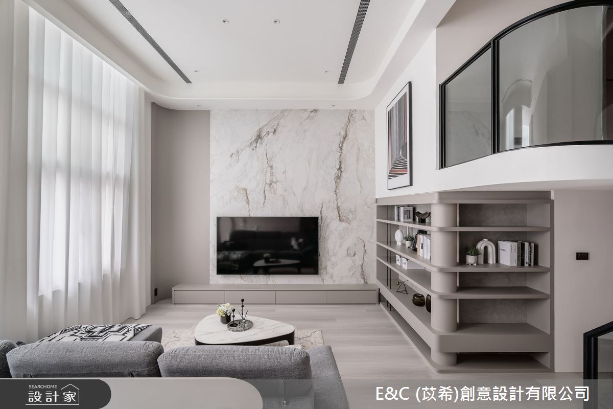 60坪老屋(16~30年)＿現代風客廳案例圖片＿苡希E&C創意設計有限公司＿苡希_28.新北_60坪現代風之3