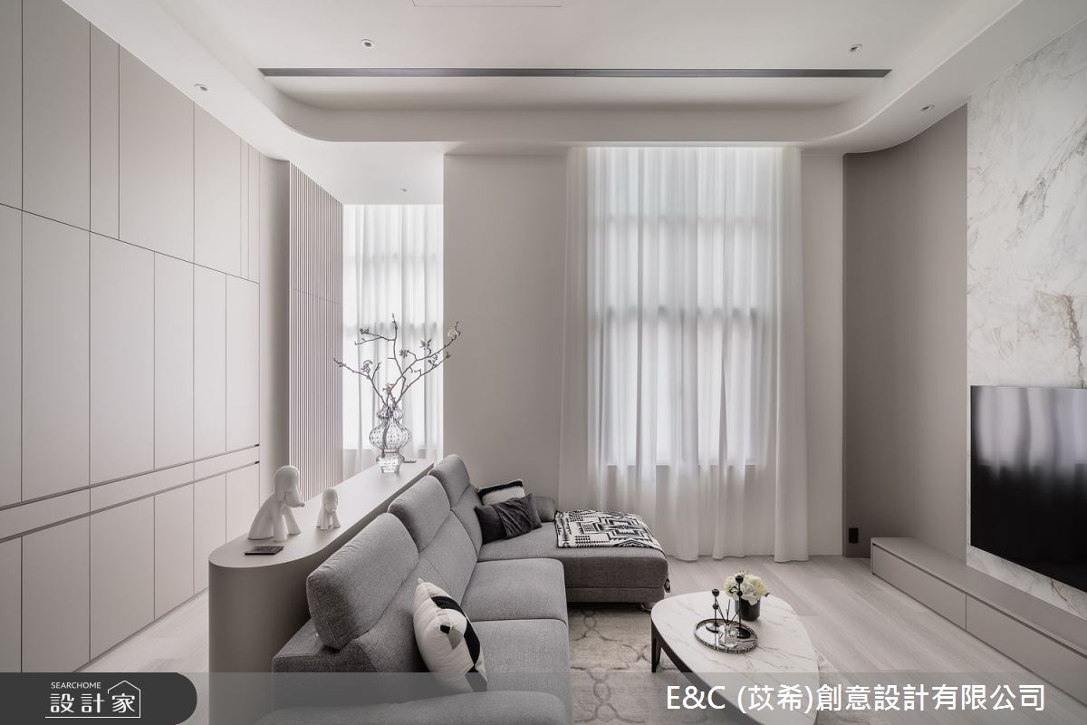 60坪老屋(16~30年)＿現代風客廳案例圖片＿苡希E&C創意設計有限公司＿苡希_28.新北_60坪現代風之4