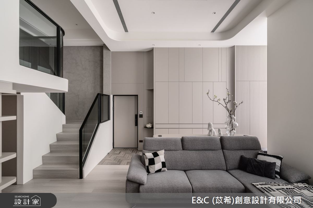 60坪老屋(16~30年)＿現代風客廳樓梯案例圖片＿苡希E&C創意設計有限公司＿苡希_28.新北_60坪現代風之6