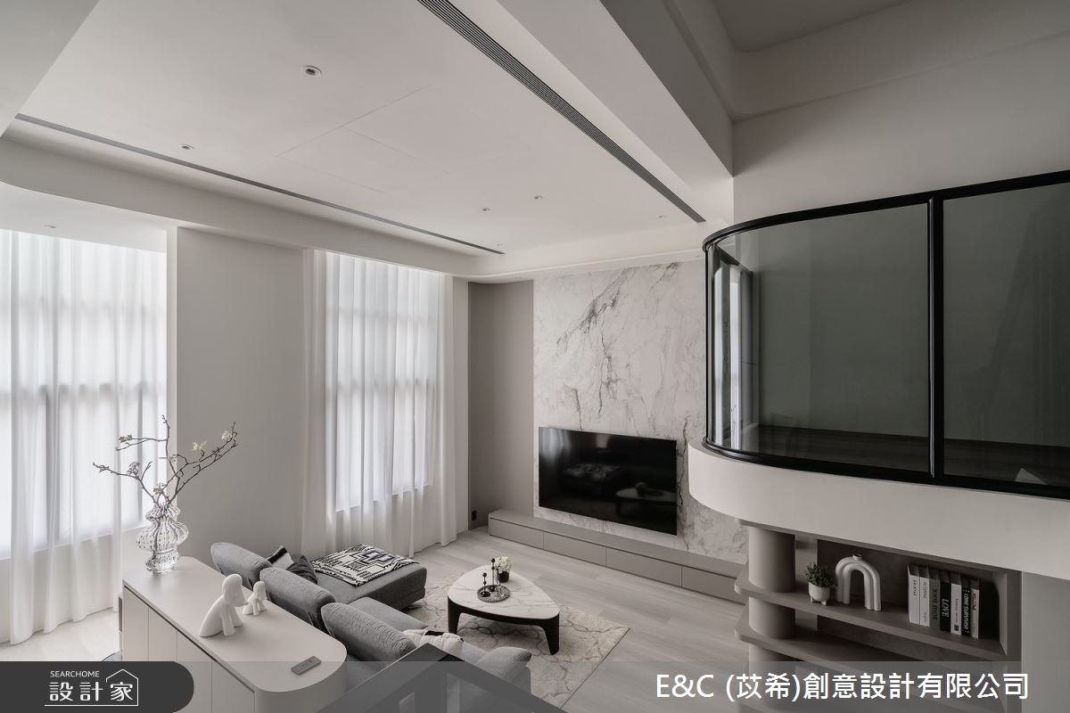 60坪老屋(16~30年)＿現代風客廳案例圖片＿苡希E&C創意設計有限公司＿苡希_28.新北_60坪現代風之15