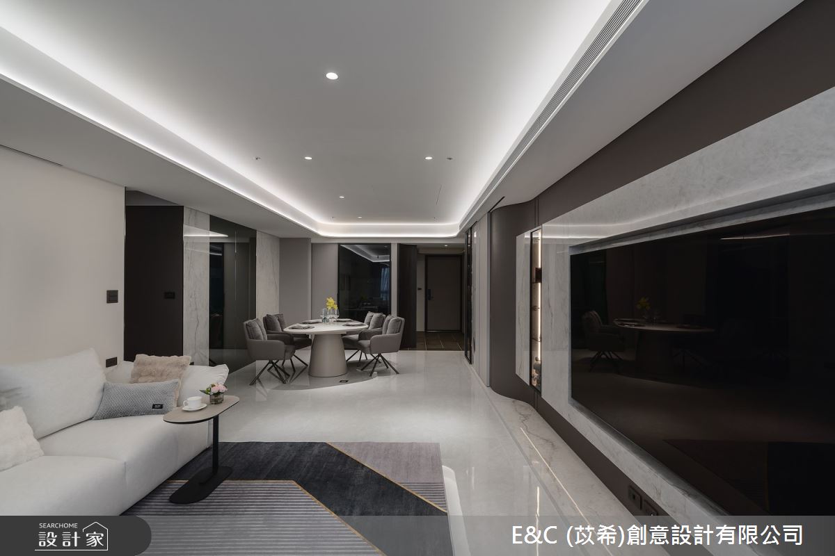 61坪中古屋(5~15年)＿現代簡約風客廳餐廳案例圖片＿苡希E&C創意設計有限公司＿苡希_29.新北_61坪現代簡約風之11