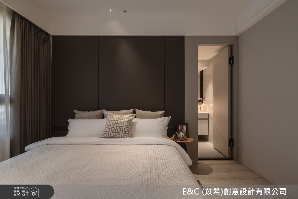 50坪新成屋(5年以下)＿現代簡約風臥室浴室案例圖片＿苡希E&C創意設計有限公司＿苡希_30.新北_50坪現代簡約風之23