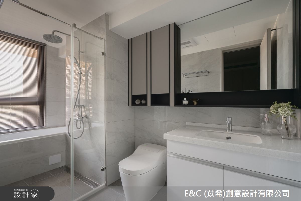 50坪新成屋(5年以下)＿現代簡約風浴室案例圖片＿苡希E&C創意設計有限公司＿苡希_30.新北_50坪現代簡約風之23