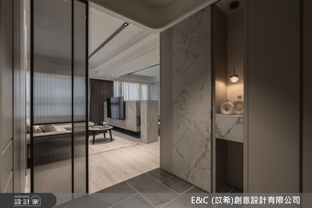 50坪新成屋(5年以下)＿現代簡約風玄關客廳案例圖片＿苡希E&C創意設計有限公司＿苡希_30.新北_50坪現代簡約風之51