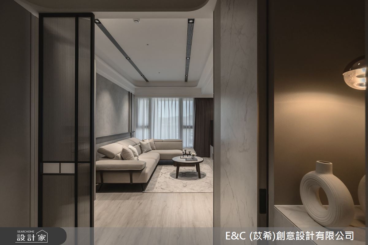 50坪新成屋(5年以下)＿現代簡約風玄關客廳案例圖片＿苡希E&C創意設計有限公司＿苡希_30.新北_50坪現代簡約風之13