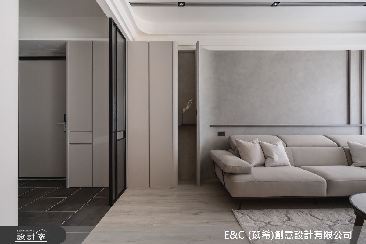 50坪新成屋(5年以下)＿現代簡約風客廳案例圖片＿苡希E&C創意設計有限公司＿苡希_30.新北_50坪現代簡約風之2