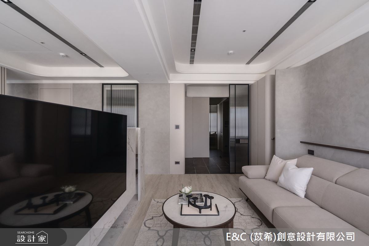 50坪新成屋(5年以下)＿現代簡約風客廳案例圖片＿苡希E&C創意設計有限公司＿苡希_30.新北_50坪現代簡約風之8